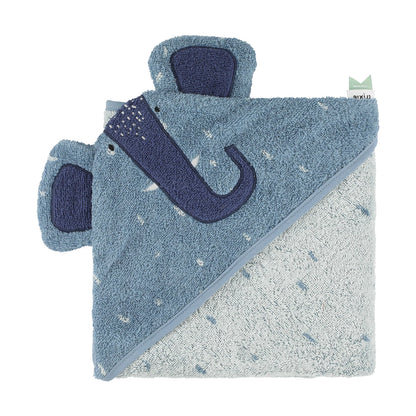 ASCIUGAMANO DA BAGNO CON CAPPUCCIO ELEFANTE 75X75CM