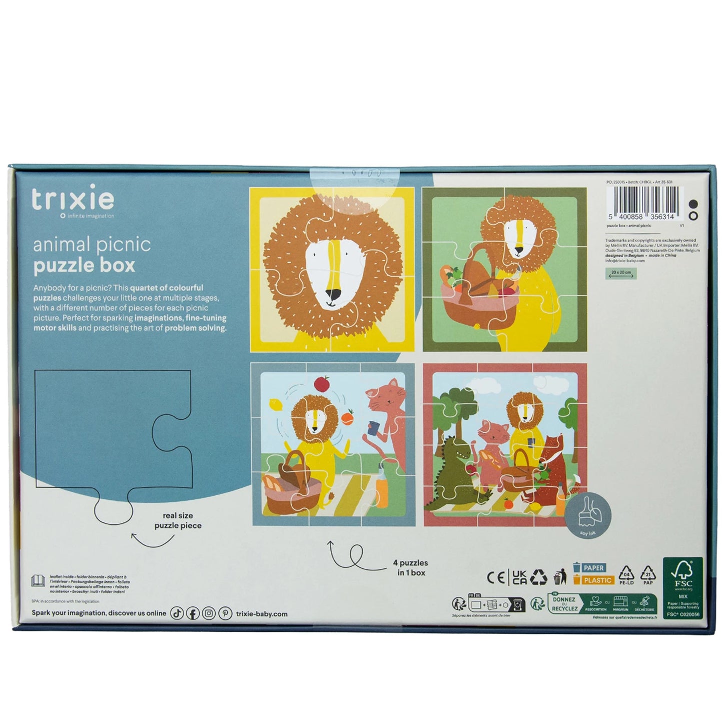 PUZZLE BOX ANIMALI PICNIC