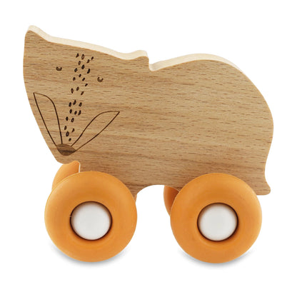 SPIELZEUGAUTOS AUS HOLZ MIT SILIKONRÄDERN