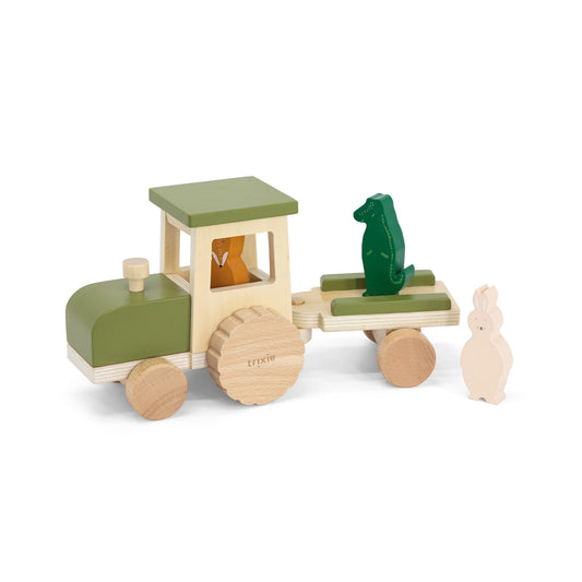 HOLZTRAKTOR MIT ANHÄNGER