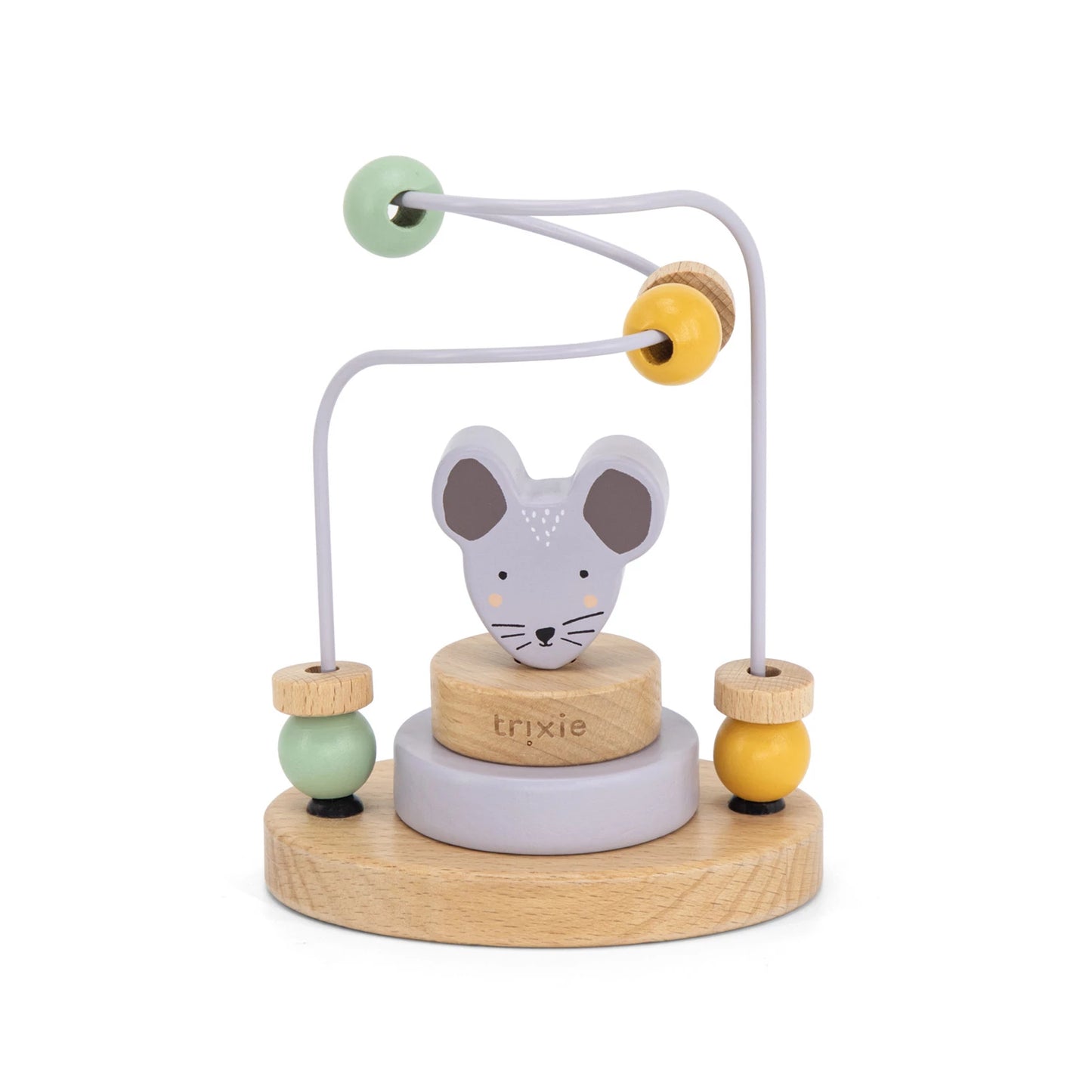 MICKY MAUS MIT RING FÜR MOTORISCHE FÄHIGKEITEN AUS HOLZ
