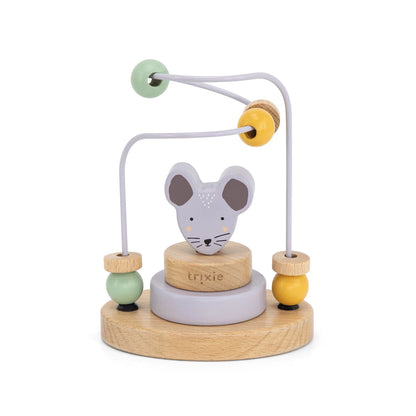MICKY MAUS MIT RING FÜR MOTORISCHE FÄHIGKEITEN AUS HOLZ