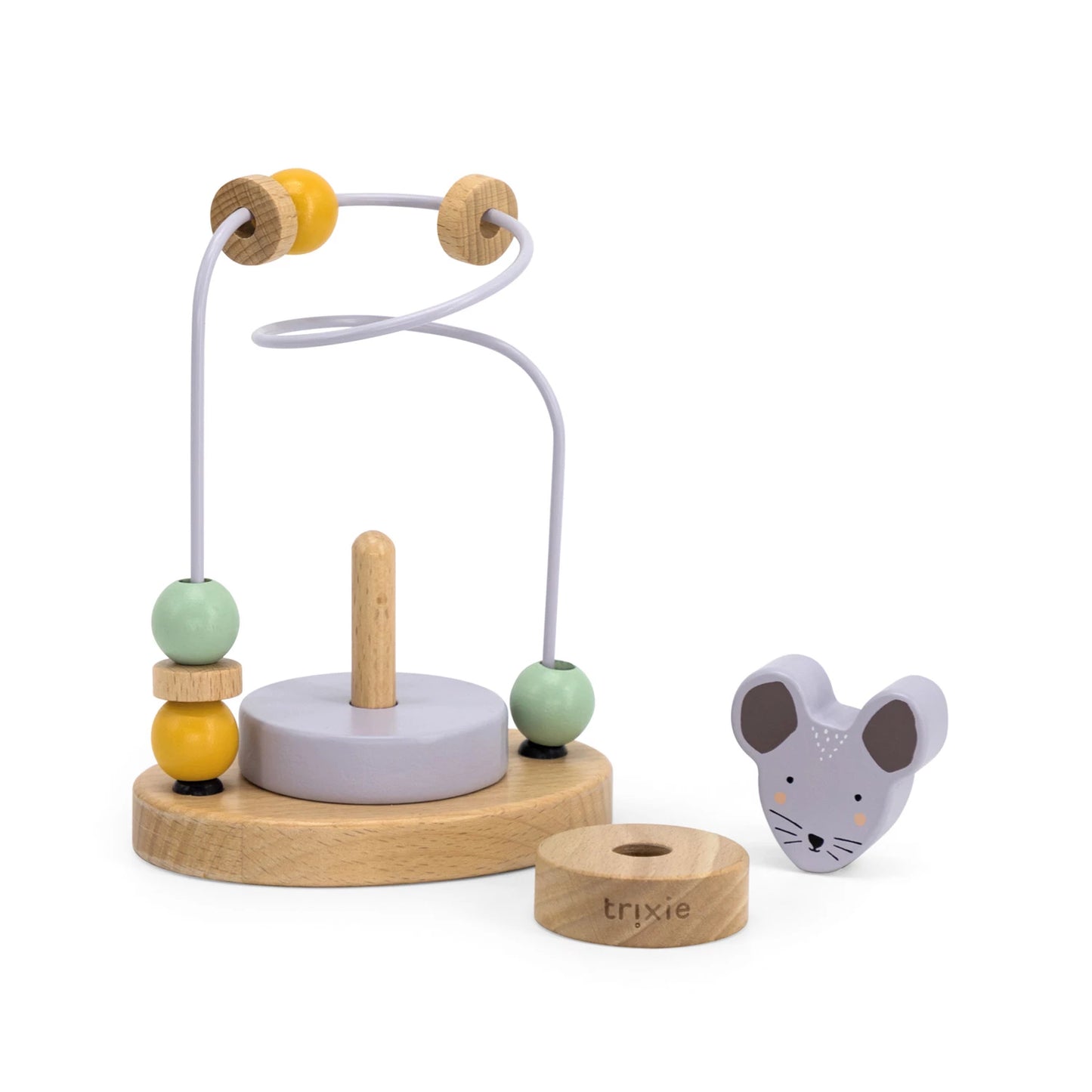 MICKY MAUS MIT RING FÜR MOTORISCHE FÄHIGKEITEN AUS HOLZ