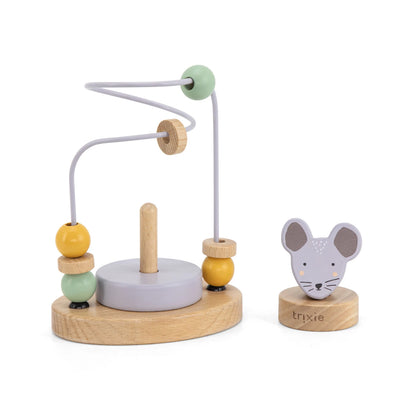 MICKY MAUS MIT RING FÜR MOTORISCHE FÄHIGKEITEN AUS HOLZ