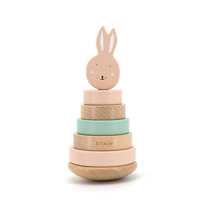 STAPELTURM HASE AUS HOLZ