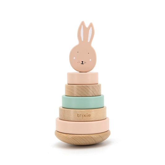 STAPELTURM HASE AUS HOLZ