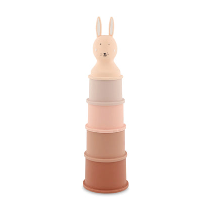 STAPELBARE SILIKONBECHER, 5ER-SET, HASEN-DESIGN