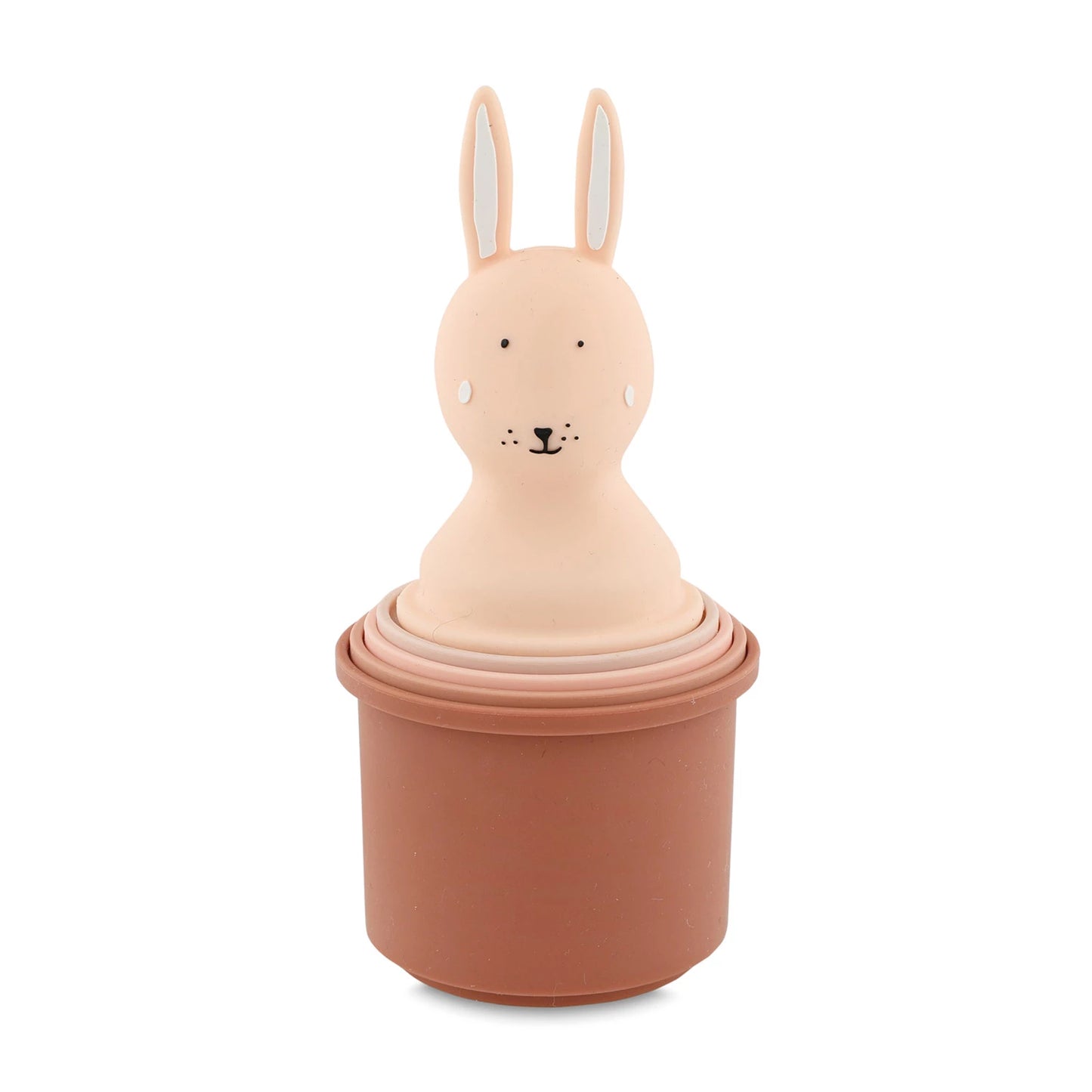 STAPELBARE SILIKONBECHER, 5ER-SET, HASEN-DESIGN