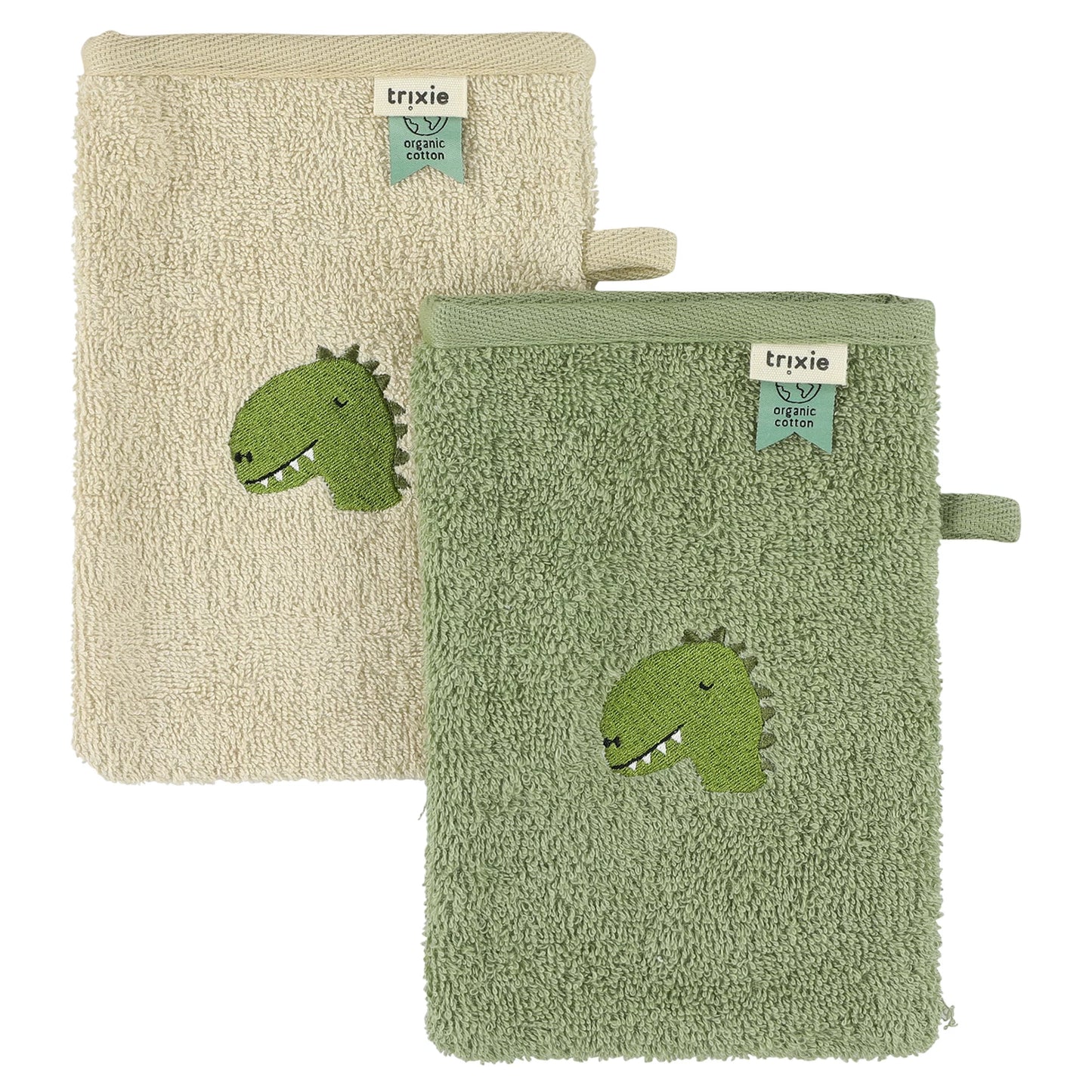 2er-Set WASCHHANDSCHUHE DINO AURA
