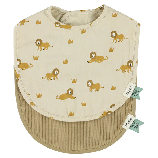 Lätzchen für Babys, 2er-Set, Löwenmotiv