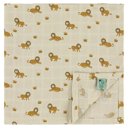 MUSSOLIN 3ER-SET 55X55CM LÖWE