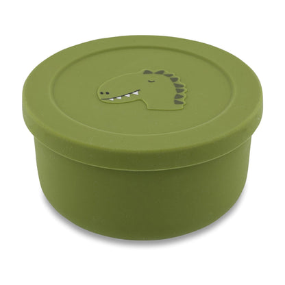 Runde Dinosaurier-Snackdose aus Silikon