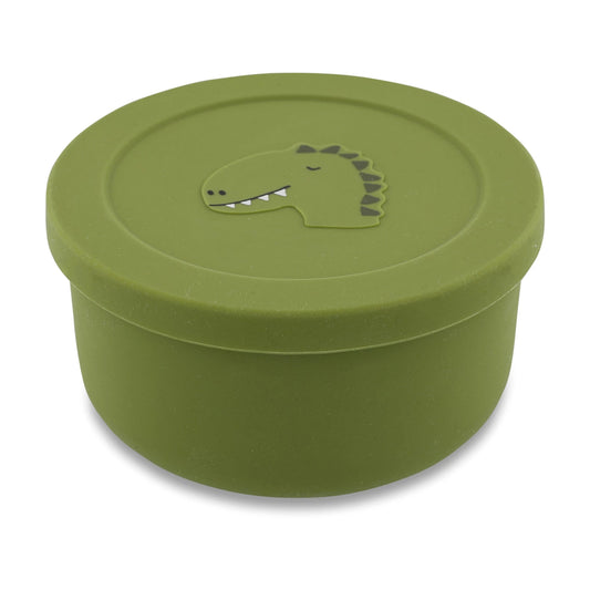 Runde Dinosaurier-Snackdose aus Silikon