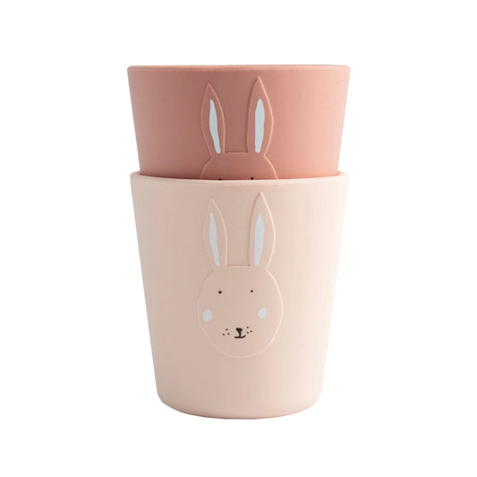 SILIKONBECHER, 2ER-PACK, HASEN-DESIGN