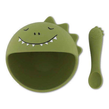 SILIKON-ESSSCHIRR-SET FÜR KINDER DINO