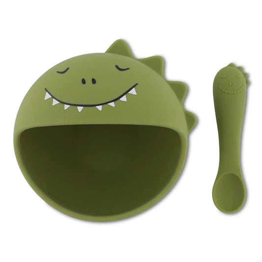 SILIKON-ESSSCHIRR-SET FÜR KINDER DINO