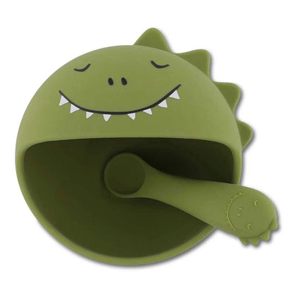 SILIKON-ESSSCHIRR-SET FÜR KINDER DINO