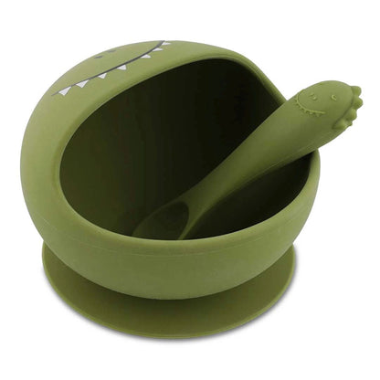 SILIKON-ESSSCHIRR-SET FÜR KINDER DINO