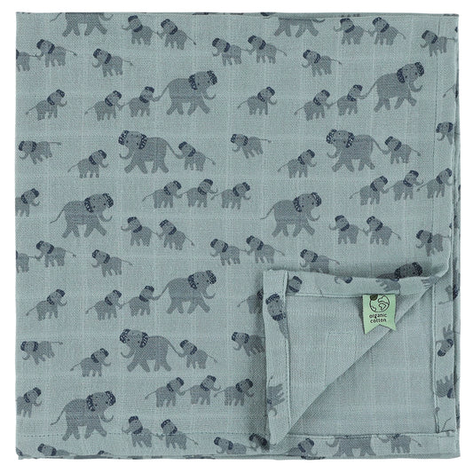 3ER-PACK MUSSALINSTÜCHER MIX 55X55CM ELEFANT