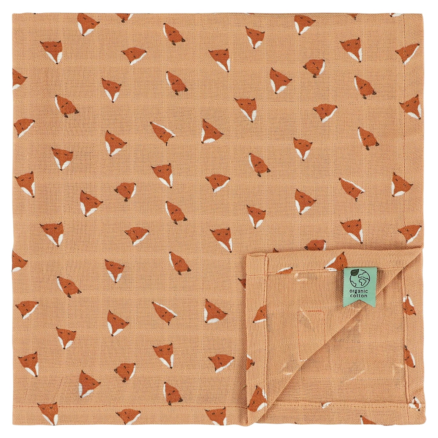 3ER-PACK MUSSALINSTÜCHER 55X55CM FUCHS
