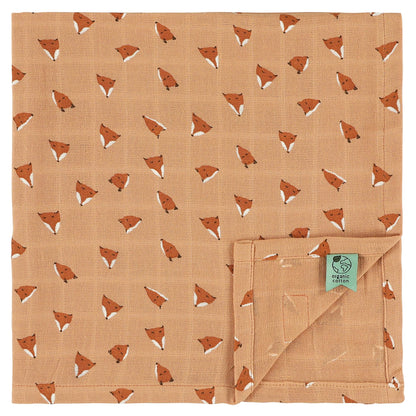 3ER-PACK MUSSALINSTÜCHER 55X55CM FUCHS