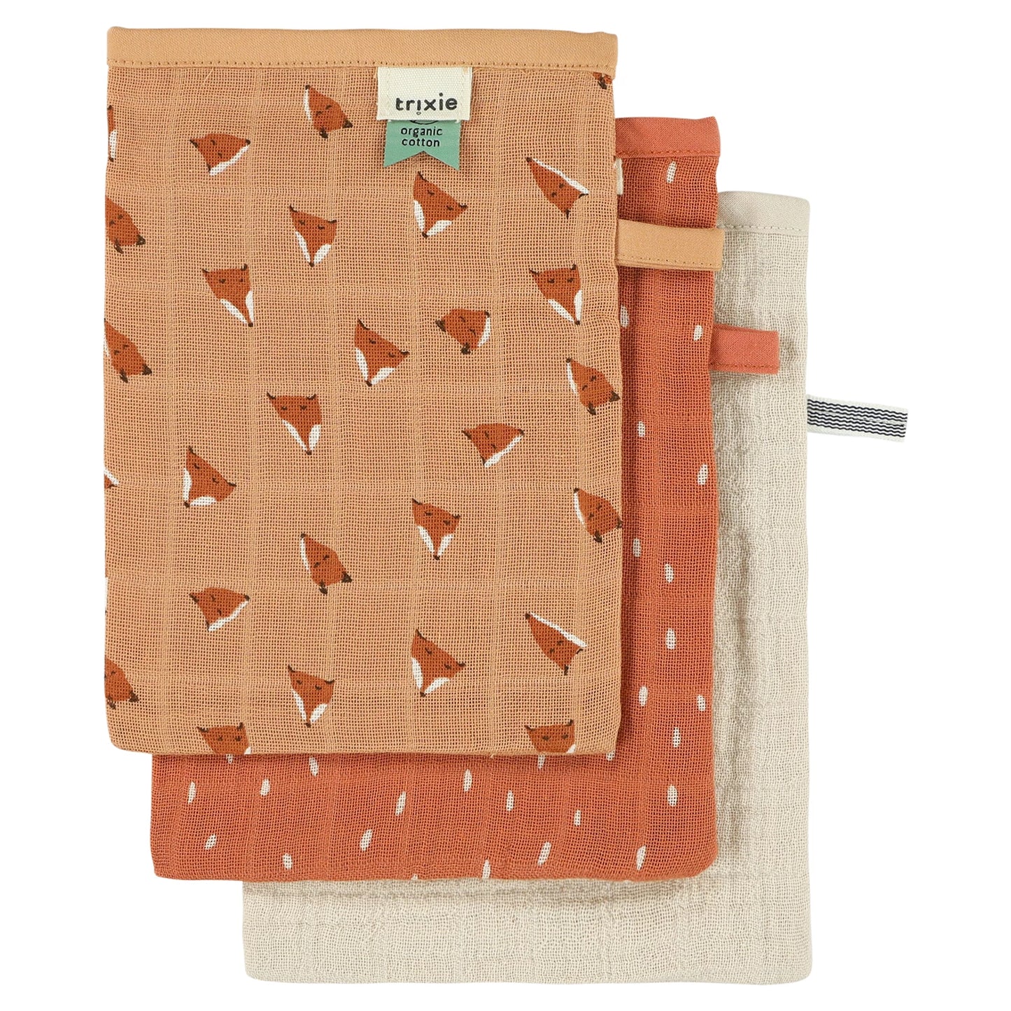 3ER-SET WASCHHANDSCHUHE AUS MUSSLEIN FUCHS