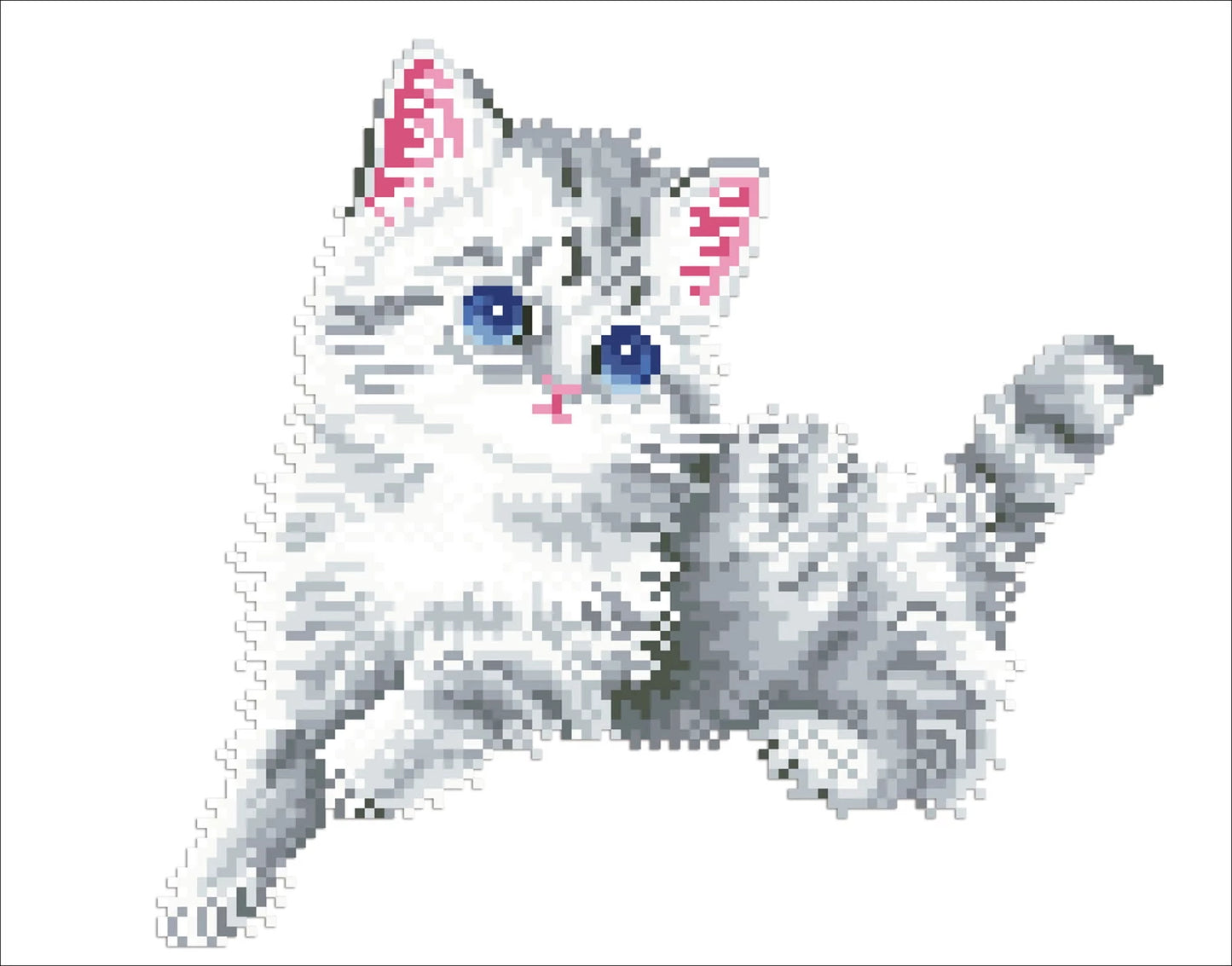 DIAMANTMALEREI KATZE IM SCHNEE