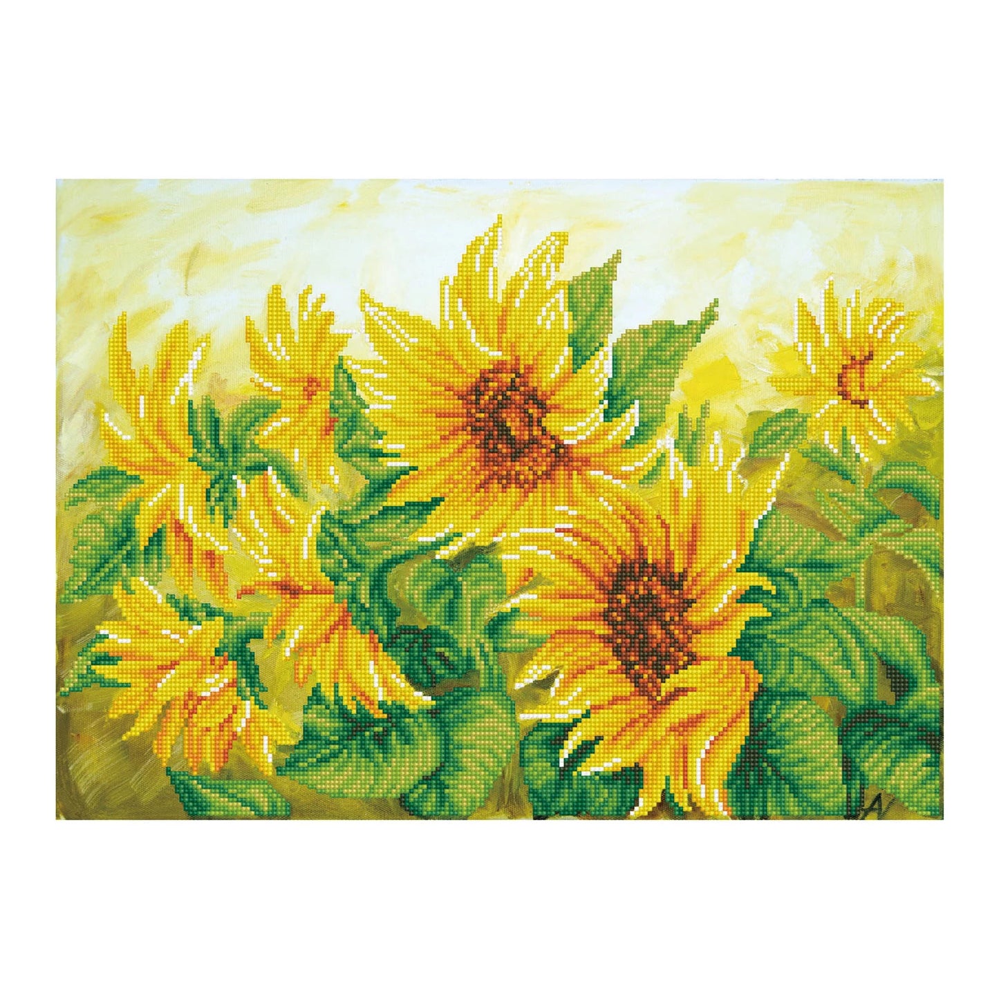 DIAMANTGEMÄLDE SONNENBLUMENFELD
