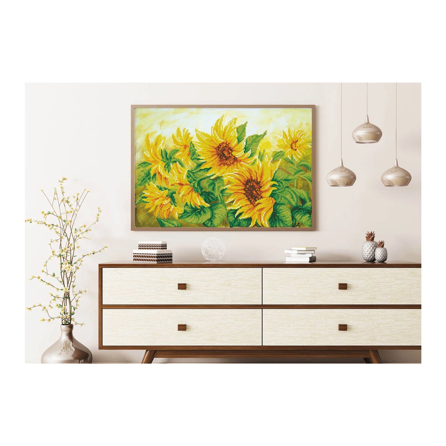 DIAMANTGEMÄLDE SONNENBLUMENFELD