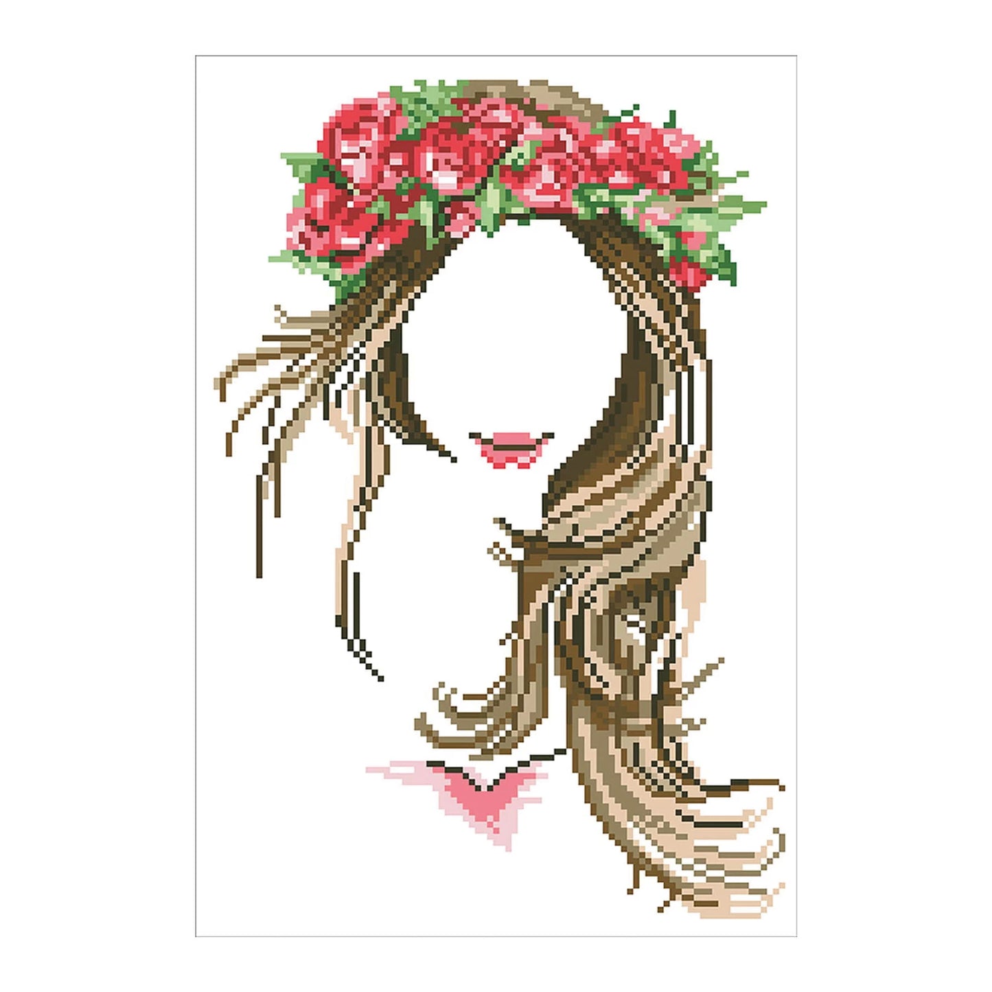 ACCESSORI PER CAPELLI CON FIORI DIPINTI A DIAMANTE