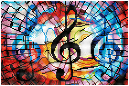 DIAMANTE DIPINTO CHIAVE DI VIOLINO