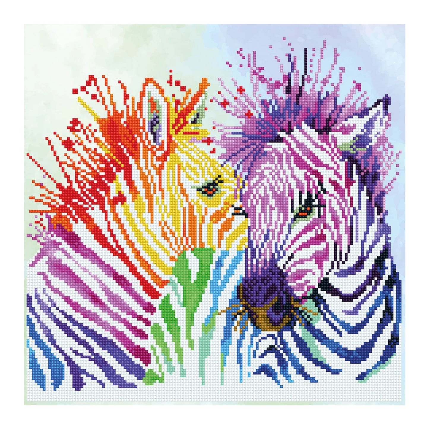 PITTURA A DIAMANTE ZEBRE ARCOBALENO