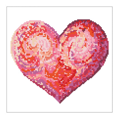 CUORE DIPINTO A DIAMANTE