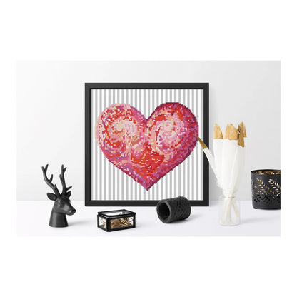 CUORE DIPINTO A DIAMANTE