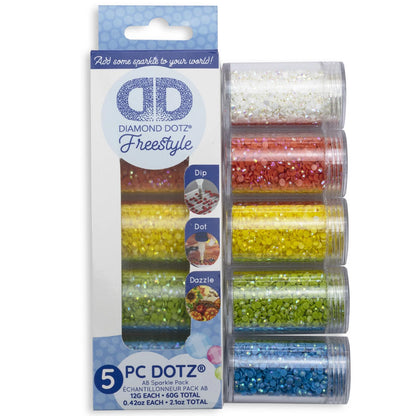 PITTURA A DIAMANTE 5 COLORI GLITTERATI