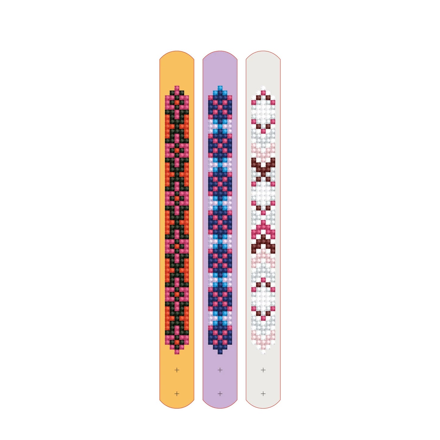 BRACCIALETTI CON PITTURA A DIAMANTE GEOMETRICI