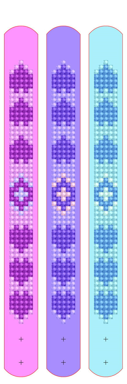 BRACCIALETTI CON PITTURA A DIAMANTE A FORMA DI CUORE