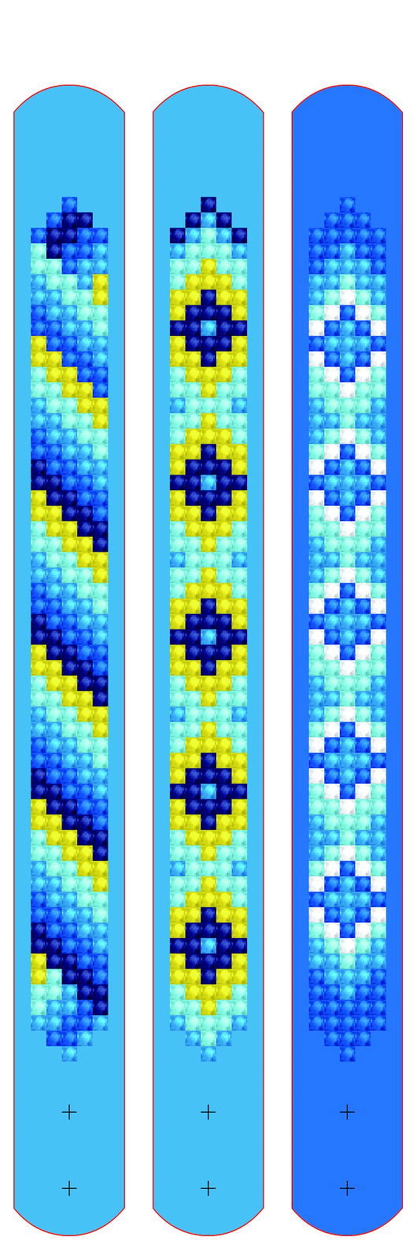 BRACCIALETTI CON PITTURA A DIAMANTE BLU