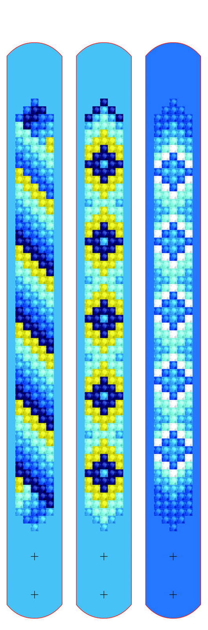 BRACCIALETTI CON PITTURA A DIAMANTE BLU