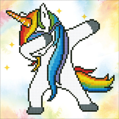 UNICORNO DIPINTO A DIAMANTE