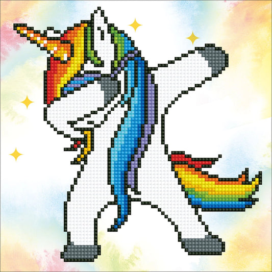 UNICORNO DIPINTO A DIAMANTE