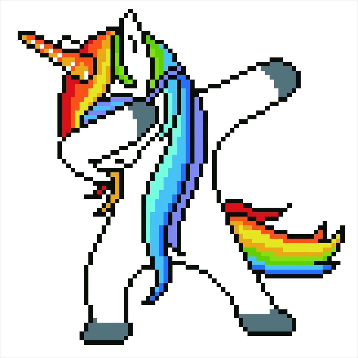 UNICORNO DIPINTO A DIAMANTE