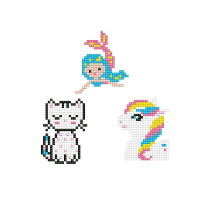 ADESIVI PER PITTURA A DIAMANTE GATTO SIRENA PONY