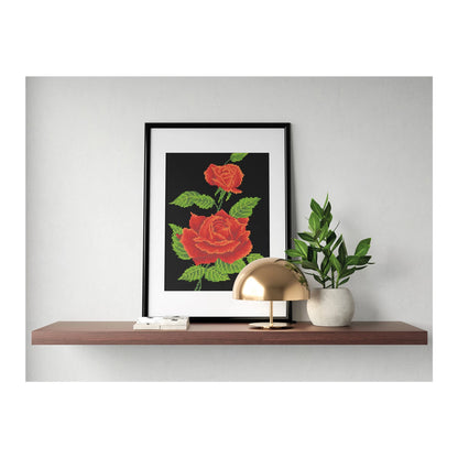DIAMOND PAINTING ROSE ROSSE