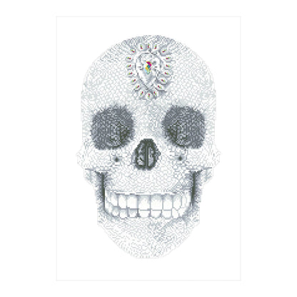 TESCHIO DI CRISTALLO DIPINTO A DIAMANTE