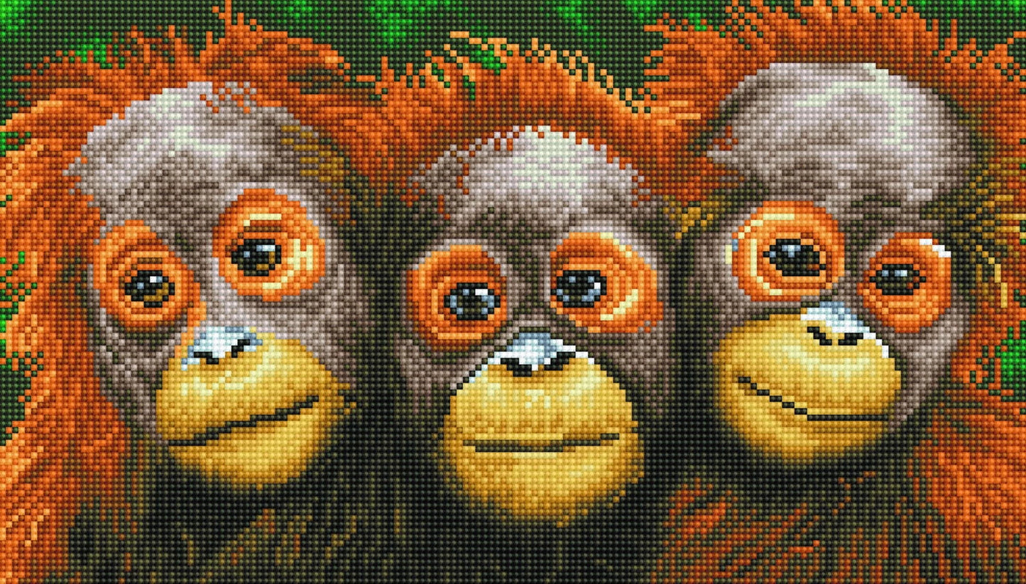 DIAMANTGEMALTE ORANG-UTANS