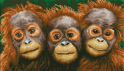 DIAMANTGEMALTE ORANG-UTANS