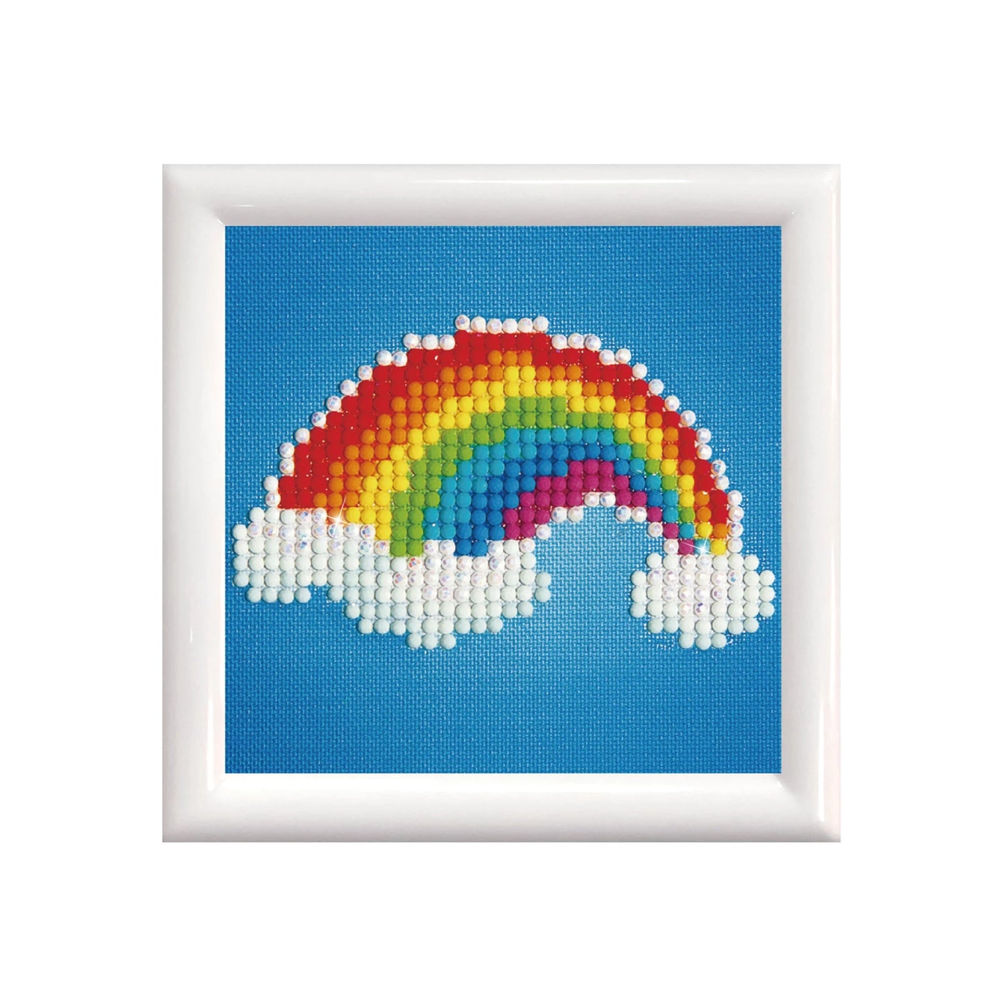REGENBOGEN-DIAMANTMALEREI MIT RAHMEN