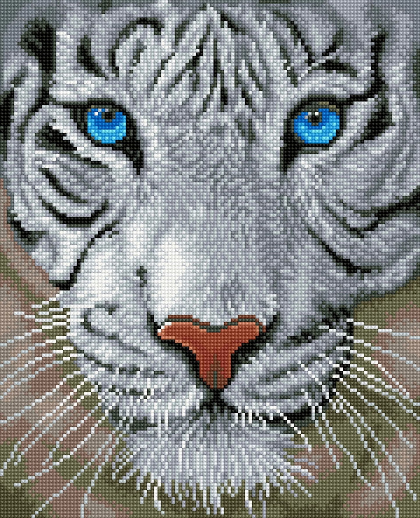 PITTURA A DIAMANTE TIGRE BIANCA