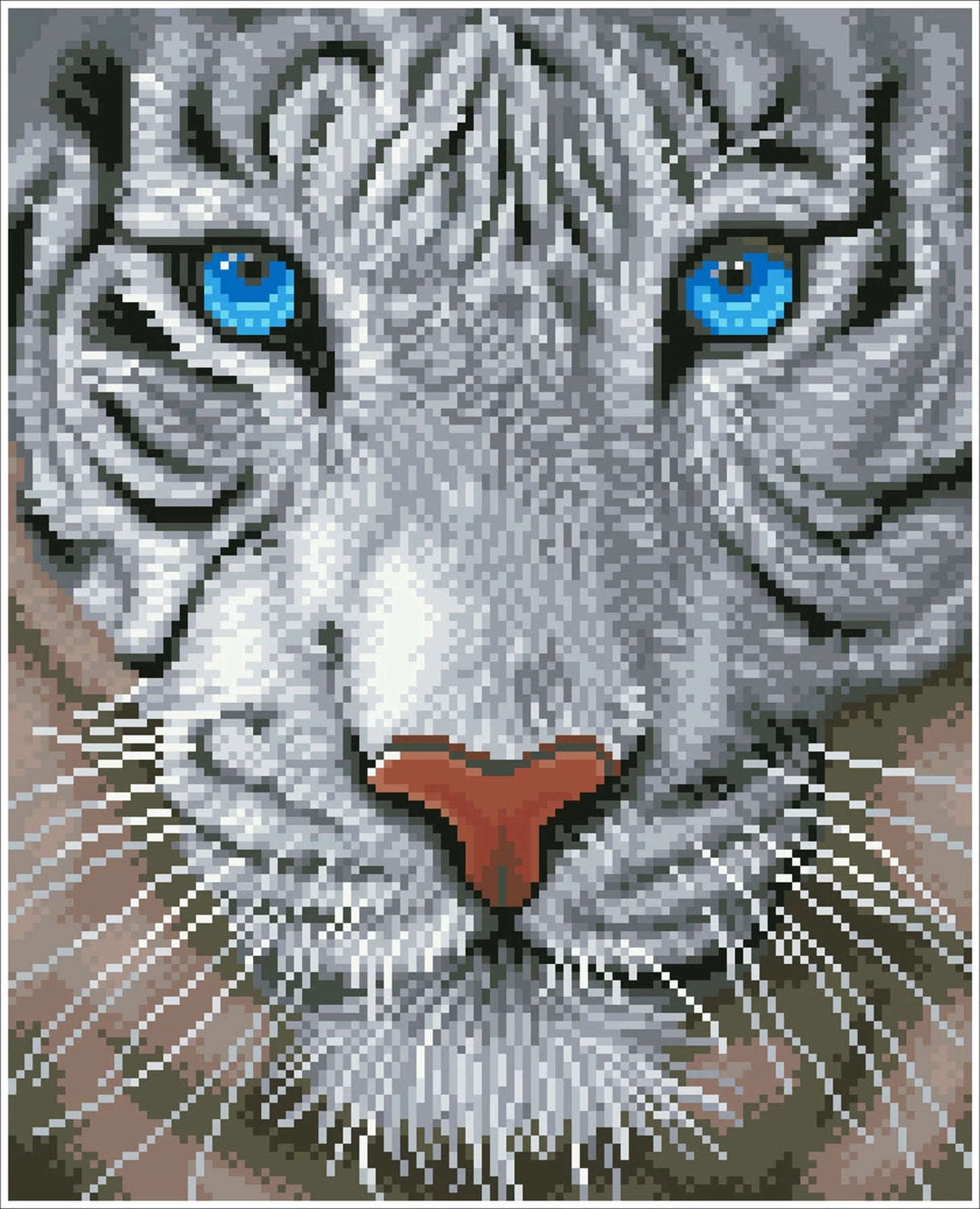 PITTURA A DIAMANTE TIGRE BIANCA